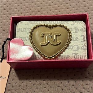 Juicy Couture Beige and Gold Heart Wallet